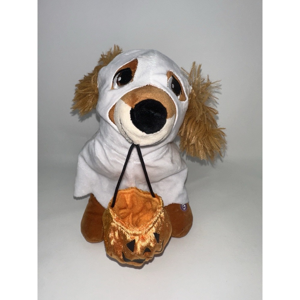 Gemmy Halloween Animated Plush Ghost Dog Dances & Sings GIMME MORE